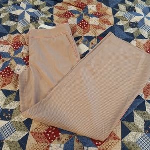 Express Correspondent Tan Pink Striped Dress Pants Size 6